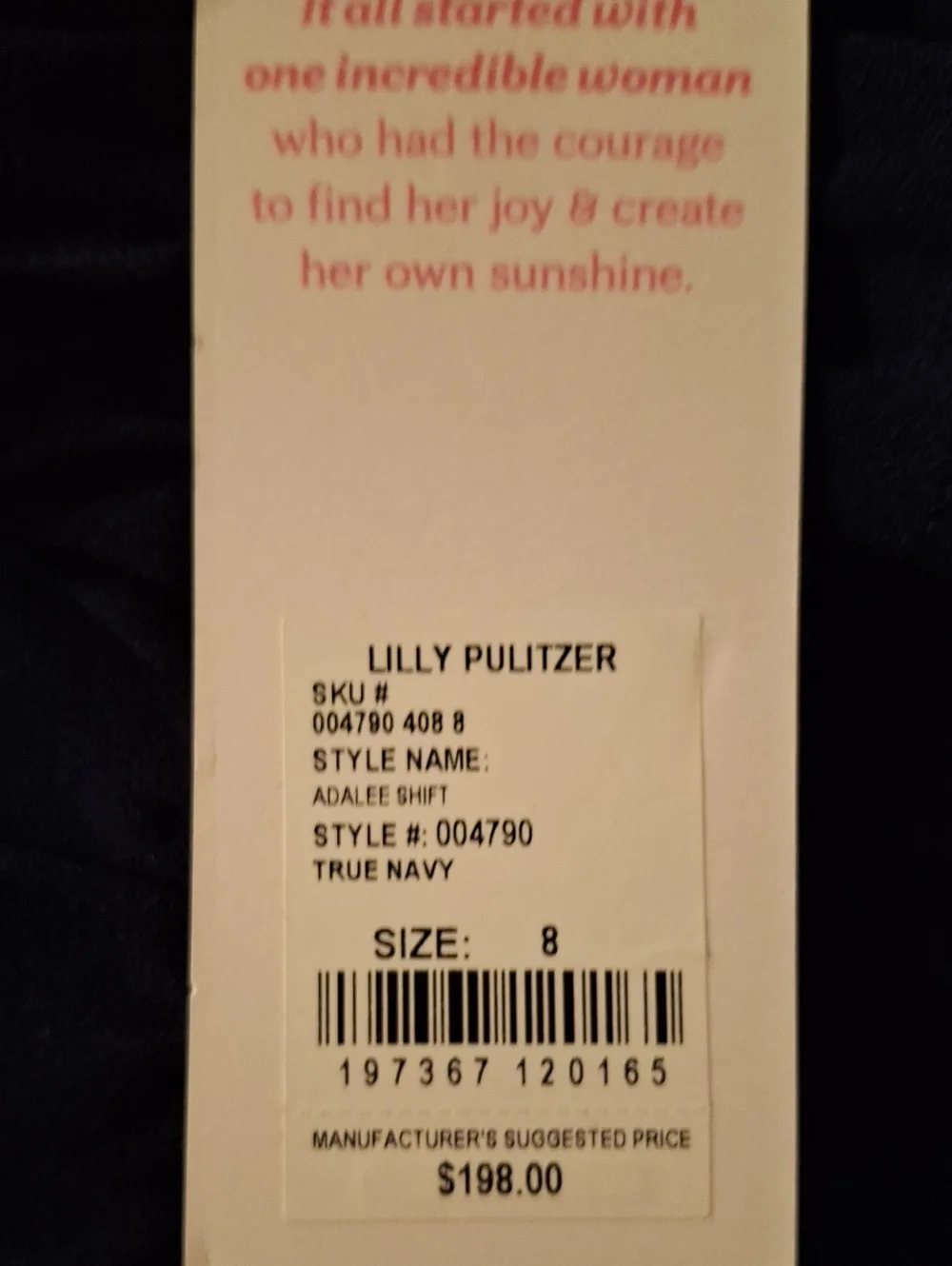 Lilly Pulitzer Adalee Ruffle Beaded Shift In True Navy - Picture 2 of 10